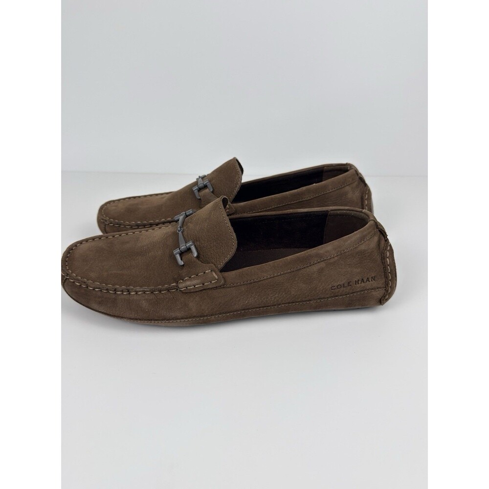 Cole Haan Men's 10.5 M Brown Leather Driving Loafers Horsebit Moccasins Shoes